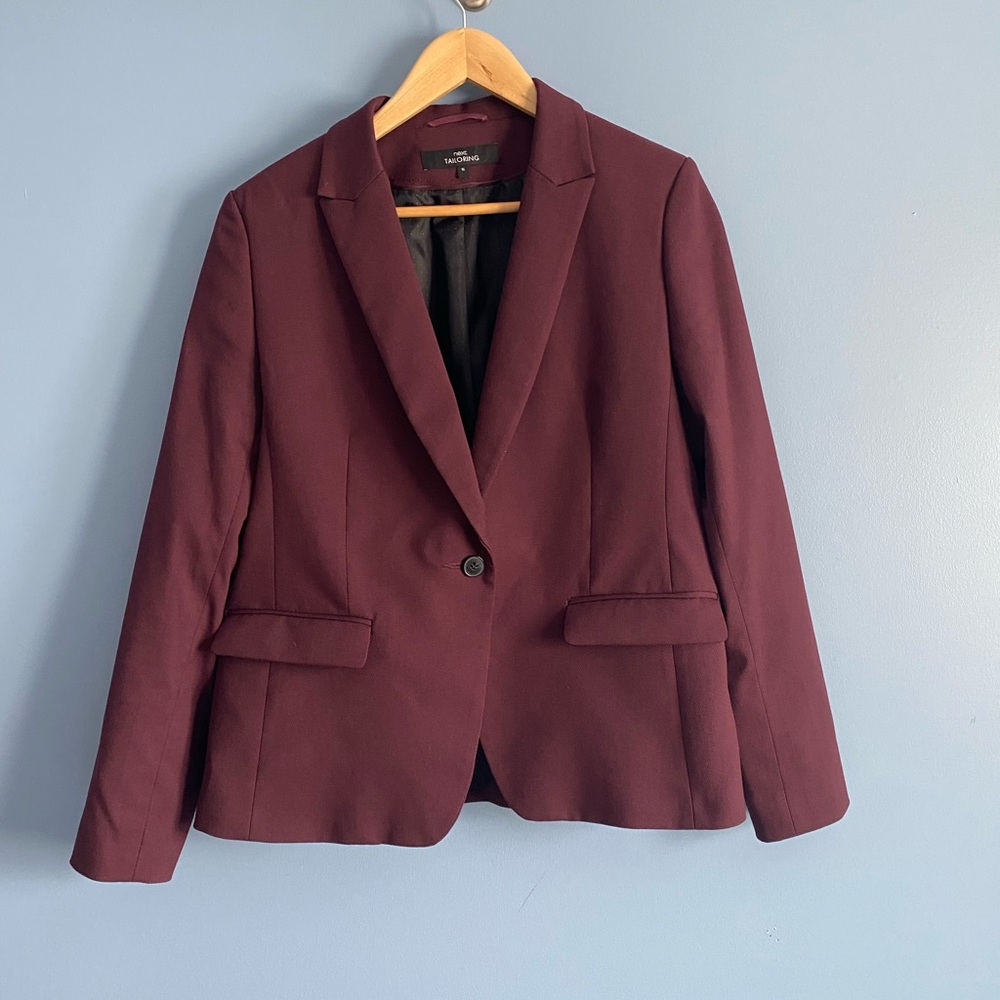 Next Tailoring Burgundy Blazer